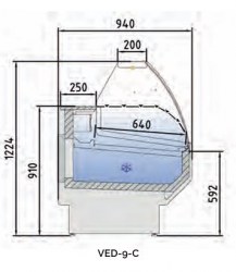 Vitrina expositora Refrigerada Docriluc Serie VED-8-R NERIA 